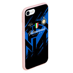 Чехол iPhone 7/8 матовый Интер Милан логотипы, цвет: 3D-светло-розовый — фото 2