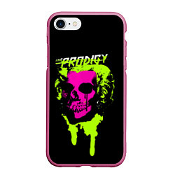 Чехол iPhone 7/8 матовый The Prodigy: Acid Skull, цвет: 3D-малиновый