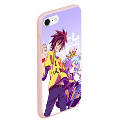 Чехол iPhone 7/8 матовый No Game No Life, цвет: 3D-светло-розовый — фото 2