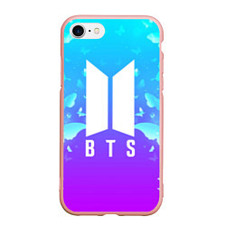Чехол iPhone 7/8 матовый BTS: Violet Butterflies