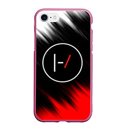 Чехол iPhone 7/8 матовый TWENTY ONE PILOTS, цвет: 3D-малиновый