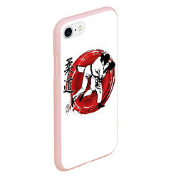 Чехол iPhone 7/8 матовый Judo: Japan, цвет: 3D-светло-розовый — фото 2