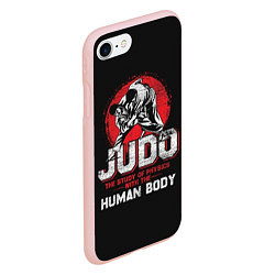 Чехол iPhone 7/8 матовый Judo: Human Body, цвет: 3D-светло-розовый — фото 2