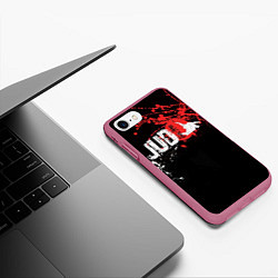 Чехол iPhone 7/8 матовый Judo Blood, цвет: 3D-малиновый — фото 2
