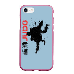 Чехол iPhone 7/8 матовый Judo, цвет: 3D-малиновый