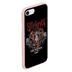 Чехол iPhone 7/8 матовый Slipknot 1995, цвет: 3D-светло-розовый — фото 2