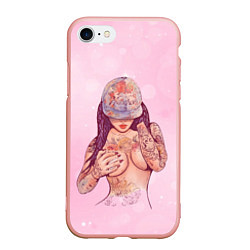 Чехол iPhone 7/8 матовый Sexy tattoo girl