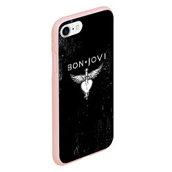 Чехол iPhone 7/8 матовый Bon Jovi, цвет: 3D-светло-розовый — фото 2