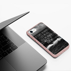 Чехол iPhone 7/8 матовый Bring Me The Horizon - it comes in waves, цвет: 3D-светло-розовый — фото 2