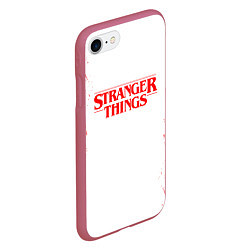 Чехол iPhone 7/8 матовый STRANGER THINGS, цвет: 3D-малиновый — фото 2