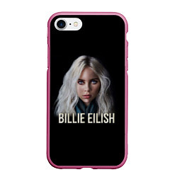 Чехол iPhone 7/8 матовый BILLIE EILISH, цвет: 3D-малиновый