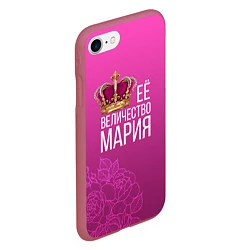 Чехол iPhone 7/8 матовый Её величество, цвет: 3D-малиновый — фото 2