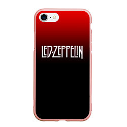 Чехол iPhone 7/8 матовый Led Zeppelin, цвет: 3D-светло-розовый
