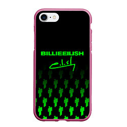 Чехол iPhone 7/8 матовый Billie Eilish: Green & Black Autograph, цвет: 3D-малиновый