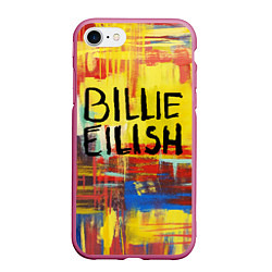 Чехол iPhone 7/8 матовый Billie Eilish: Art, цвет: 3D-малиновый
