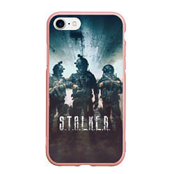 Чехол iPhone 7/8 матовый Stalker the game, цвет: 3D-светло-розовый