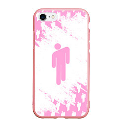 Чехол iPhone 7/8 матовый Billie Eilish: Pink Style, цвет: 3D-баблгам