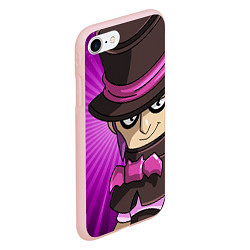 Чехол iPhone 7/8 матовый Brawl Stars Mortis1, цвет: 3D-светло-розовый — фото 2