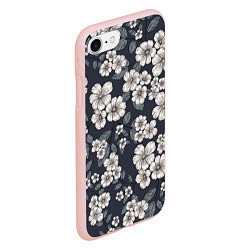 Чехол iPhone 7/8 матовый Цветочный букет, цвет: 3D-светло-розовый — фото 2