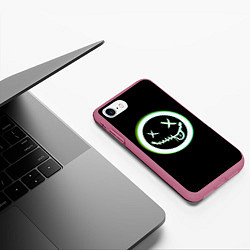 Чехол iPhone 7/8 матовый SMLМОД, цвет: 3D-малиновый — фото 2