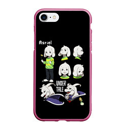 Чехол iPhone 7/8 матовый UNDERTALE, цвет: 3D-малиновый