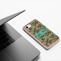 Чехол iPhone 7/8 матовый Образцовый мужик, цвет: 3D-светло-розовый — фото 2
