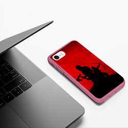 Чехол iPhone 7/8 матовый God of War, цвет: 3D-малиновый — фото 2