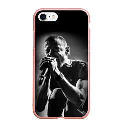 Чехол iPhone 7/8 матовый Chester Bennington Linkin Park, цвет: 3D-светло-розовый