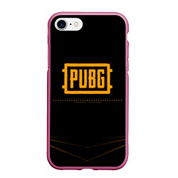 Чехол iPhone 7/8 матовый PUBG, цвет: 3D-малиновый