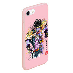 Чехол iPhone 7/8 матовый JoJo Bizarre Adventure, цвет: 3D-светло-розовый — фото 2