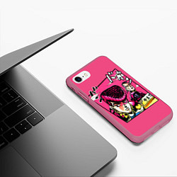 Чехол iPhone 7/8 матовый JoJo Bizarre Adventure, цвет: 3D-малиновый — фото 2