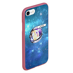 Чехол iPhone 7/8 матовый Space Parrot, цвет: 3D-малиновый — фото 2