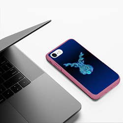 Чехол iPhone 7/8 матовый Знаки Зодиака Козерог, цвет: 3D-малиновый — фото 2