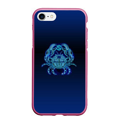 Чехол iPhone 7/8 матовый Знаки Зодиака Рак, цвет: 3D-малиновый