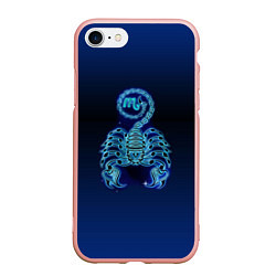 Чехол iPhone 7/8 матовый Знаки Зодиака Скорпион, цвет: 3D-светло-розовый