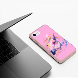 Чехол iPhone 7/8 матовый ONE LOVE, цвет: 3D-светло-розовый — фото 2