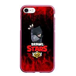 Чехол iPhone 7/8 матовый BRAWL STARS CROW