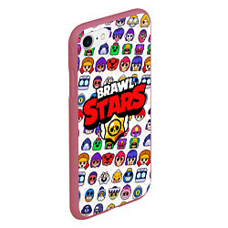 Чехол iPhone 7/8 матовый BRAWL STARS, цвет: 3D-малиновый — фото 2
