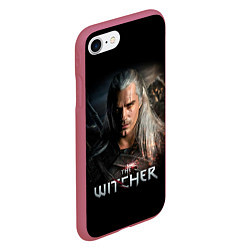 Чехол iPhone 7/8 матовый THE WITCHER, цвет: 3D-малиновый — фото 2