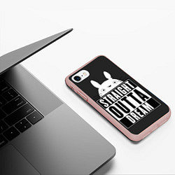 Чехол iPhone 7/8 матовый Тоторо Straight outta dream, цвет: 3D-светло-розовый — фото 2