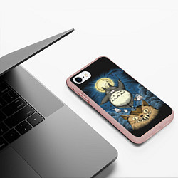 Чехол iPhone 7/8 матовый My Neighbor Totoro, цвет: 3D-светло-розовый — фото 2