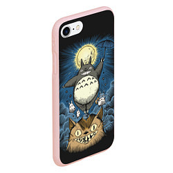 Чехол iPhone 7/8 матовый My Neighbor Totoro, цвет: 3D-светло-розовый — фото 2