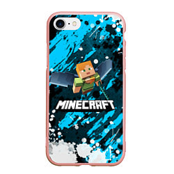 Чехол iPhone 7/8 матовый Minecraft Майнкрафт