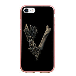 Чехол iPhone 7/8 матовый Vikings bones logo