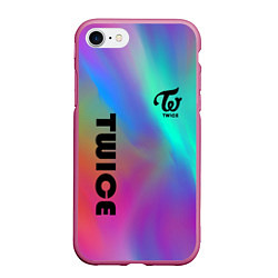 Чехол iPhone 7/8 матовый TWICE, цвет: 3D-малиновый