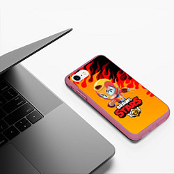 Чехол iPhone 7/8 матовый BRAWL STARS MAX, цвет: 3D-малиновый — фото 2