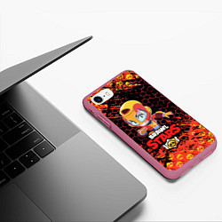 Чехол iPhone 7/8 матовый BRAWL STARS MAX, цвет: 3D-малиновый — фото 2
