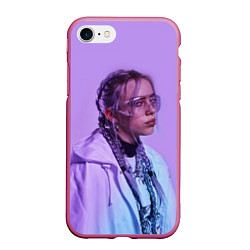 Чехол iPhone 7/8 матовый BILLIE EILISH, цвет: 3D-малиновый