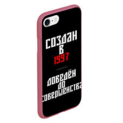 Чехол iPhone 7/8 матовый Создан в 1997, цвет: 3D-малиновый — фото 2