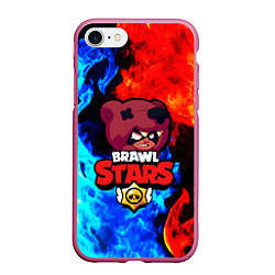 Чехол iPhone 7/8 матовый BRAWL STARS NITA, цвет: 3D-малиновый